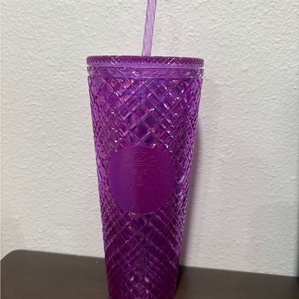 Starbucks Purple Tumbler with Straw